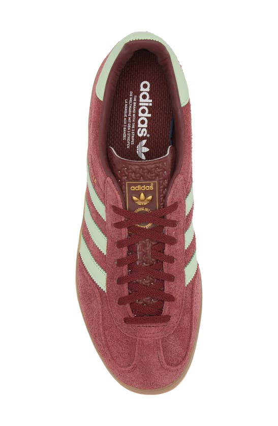 Shop Adidas Originals Gazelle Sneaker In Red/ Green Spark/ Gum 3