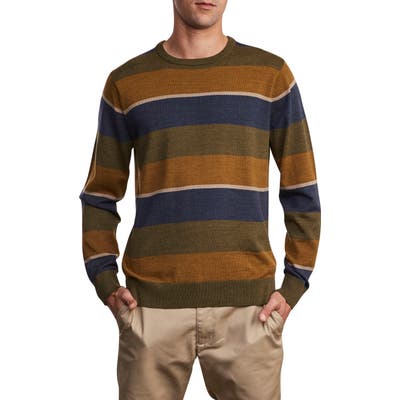 Rvca Kemper Stripe Sweater, Green
