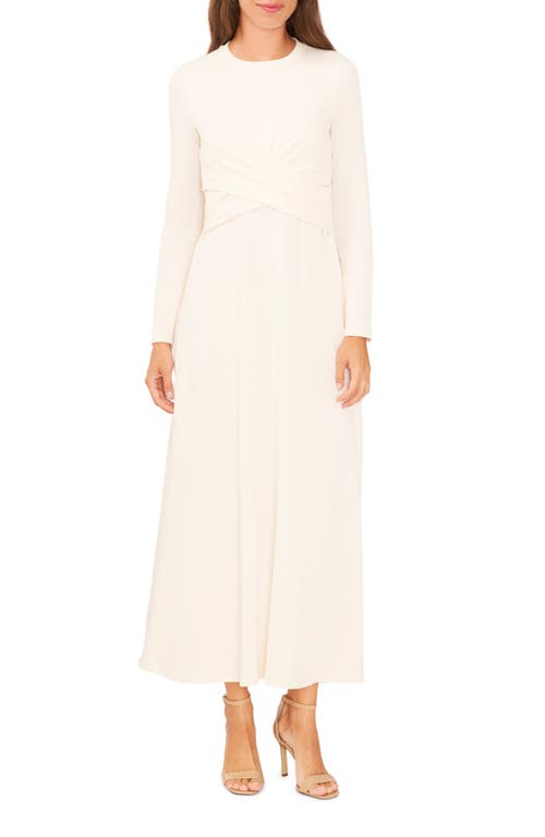 halogen(r) Long Sleeve Midi Dress in Antique White