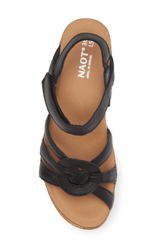 Shop Naot Tropical Platform Wedge Sandal In Soft Black Leather