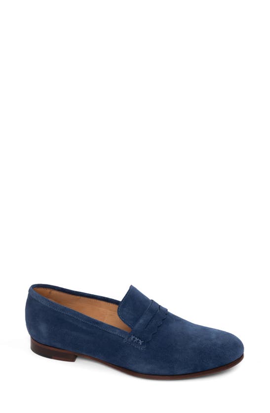 Shop Patricia Green Blair Penny Loafer In Navy Suede