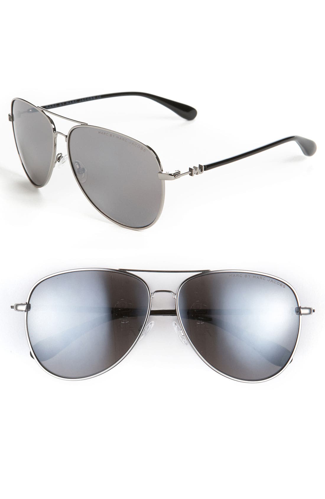 MARC BY MARC JACOBS 59mm Metal Aviator Sunglasses Nordstrom