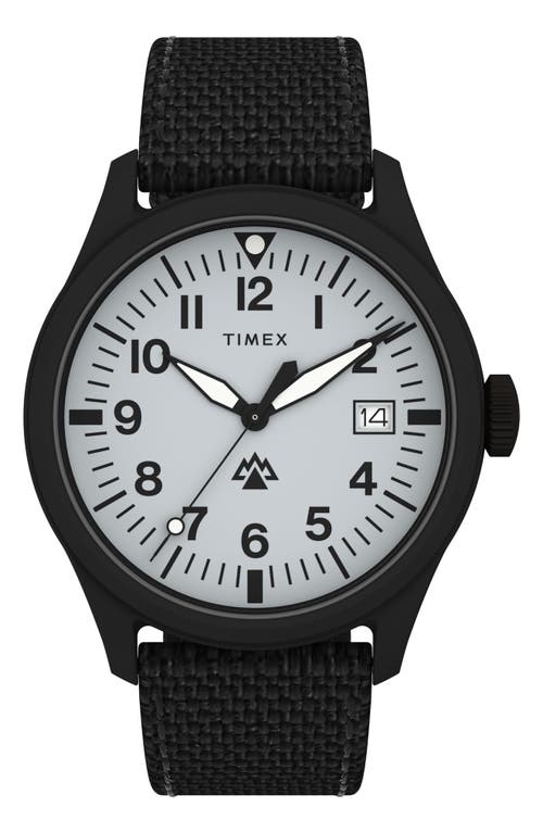 Shop Timex ® Expedition North® Traprock Fabric Strap Watch, 43mm In Black