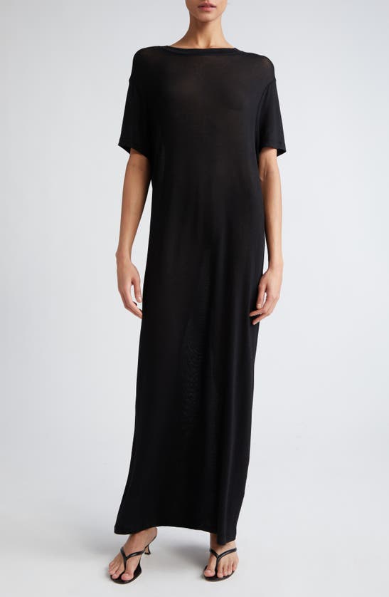 Shop Rohe Róhe Maxi T-shirt Dress In Noir