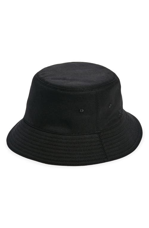 burberry Reversible Twill Bucket Hat Black at Nordstrom,