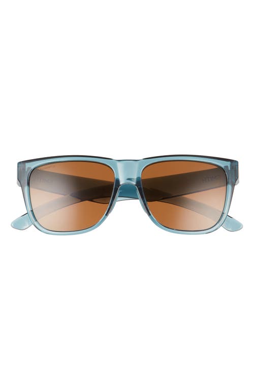 Smith Lowdown 2 56mm Polarized Square Sunglasses In Crystal Stone Green/brown