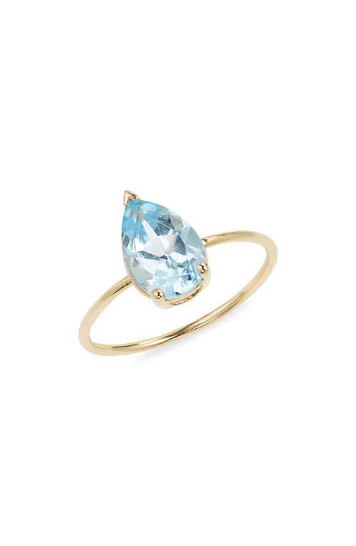 Bony Levy Blue Topaz Ring in 14K Yellow Gold/Blue Topaz at Nordstrom, Size 6.5