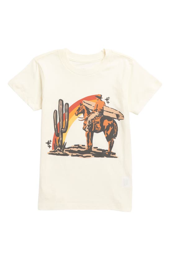 Tiny Whales Kids' Happy Trails Graphic T-shirt In Natural