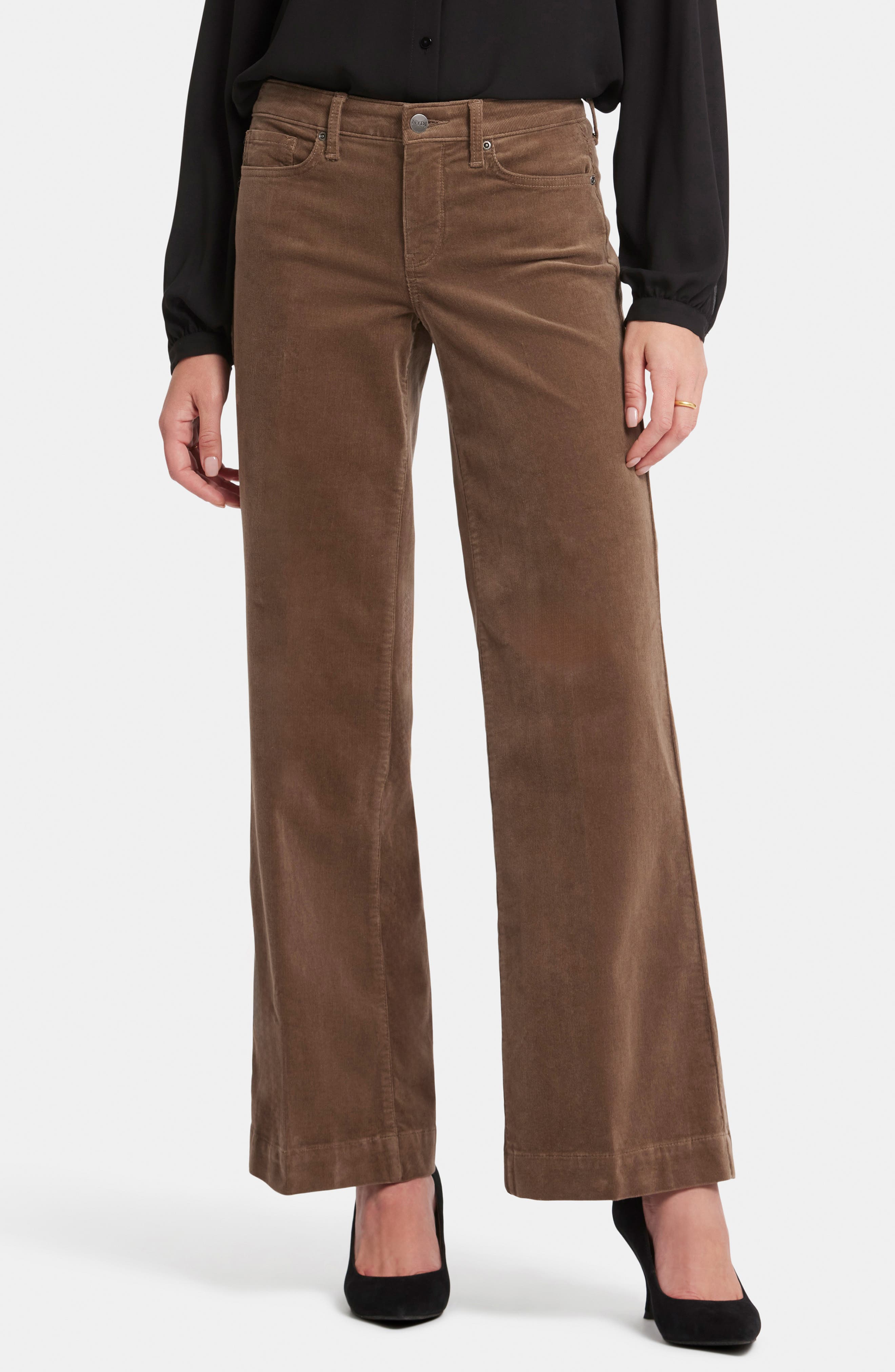 NYDJ Teresa Wide Leg Corduroy Pants in Elmwood 