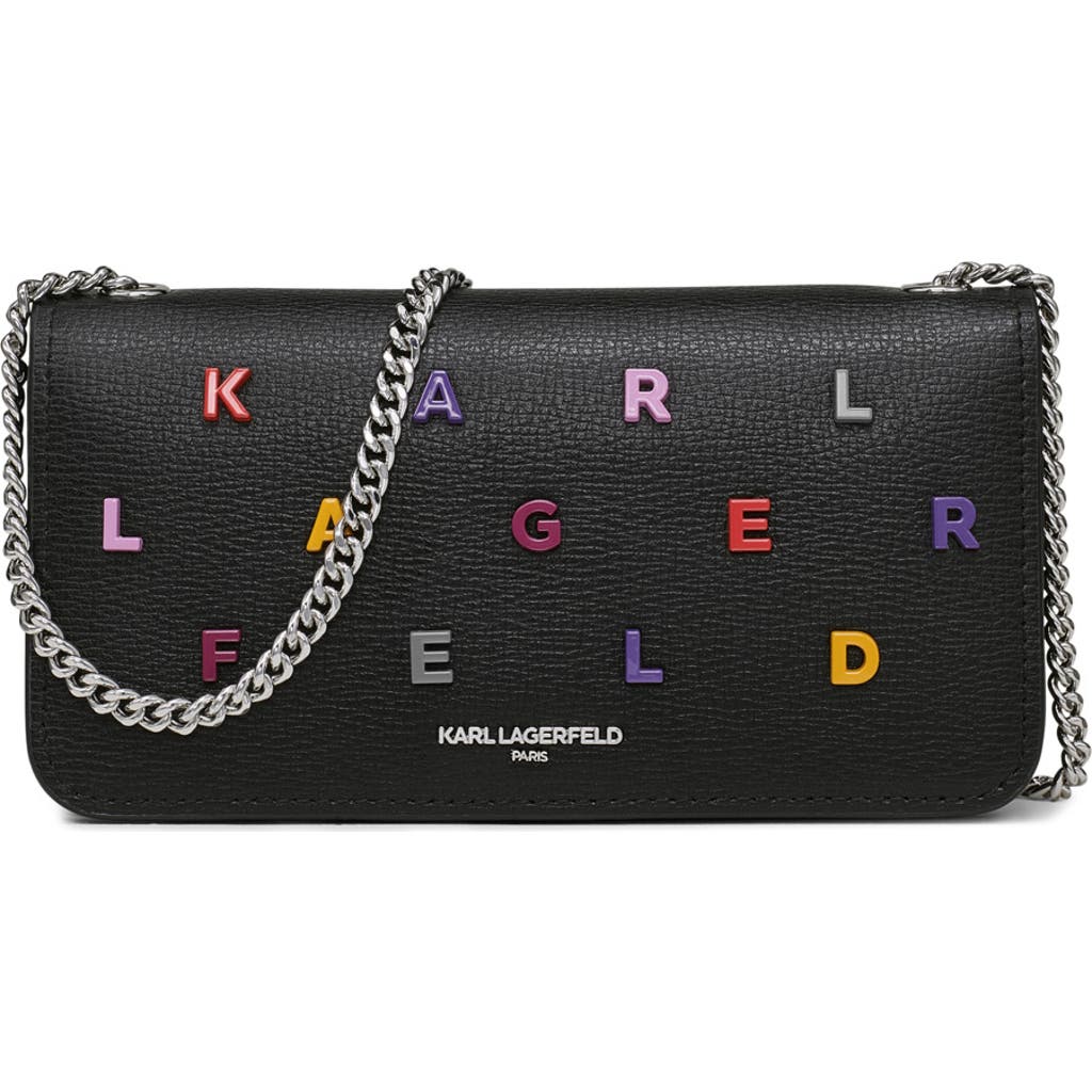 KARL LAGERFELD PARIS Kosette Small Shoulder Bag in Blk/cactus