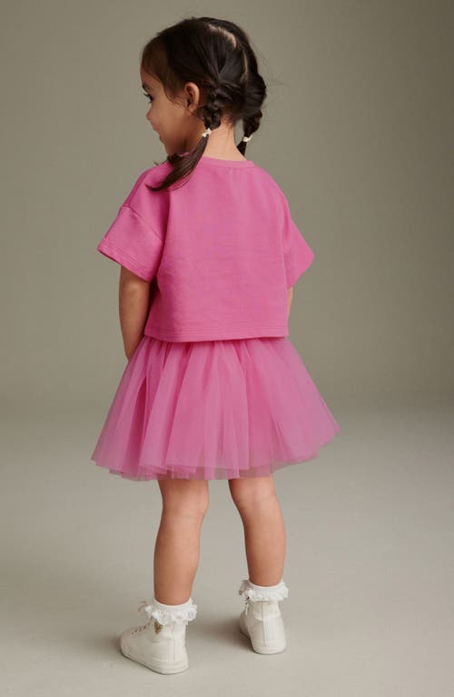 Shop Next Kids' Solid T-shirt & Tutu Skirt Set In Pink
