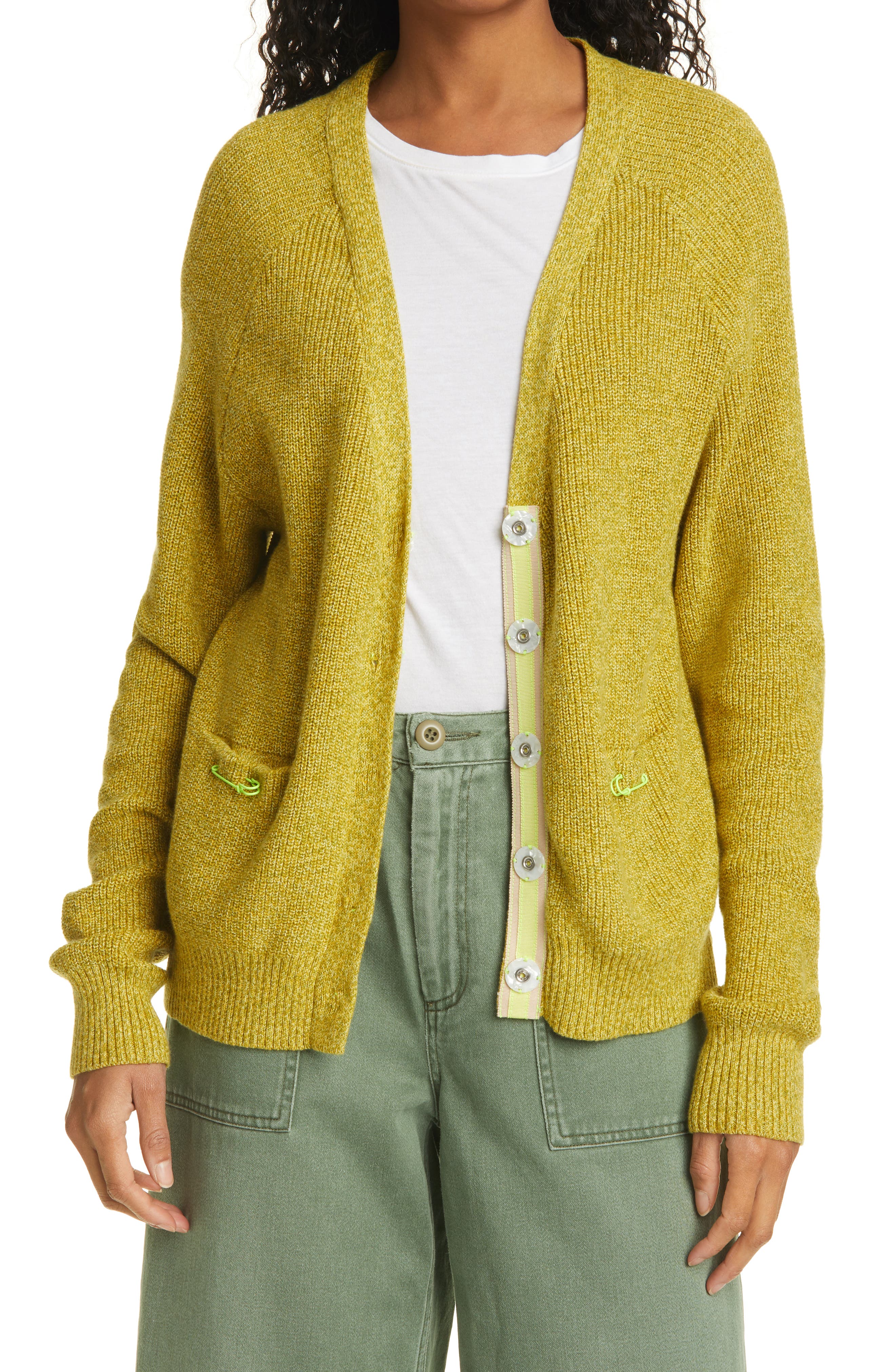 yellow sweater jacket