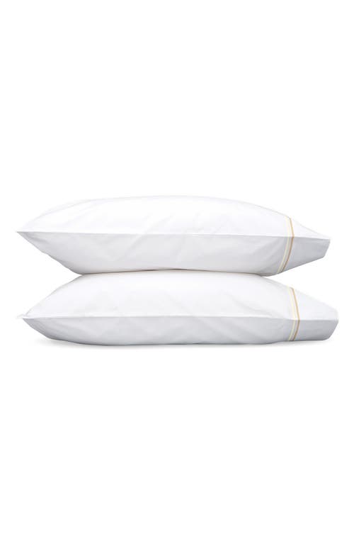 Matouk Essex 350 Thread Count Set of 2 Pillowcases in Champagne at Nordstrom