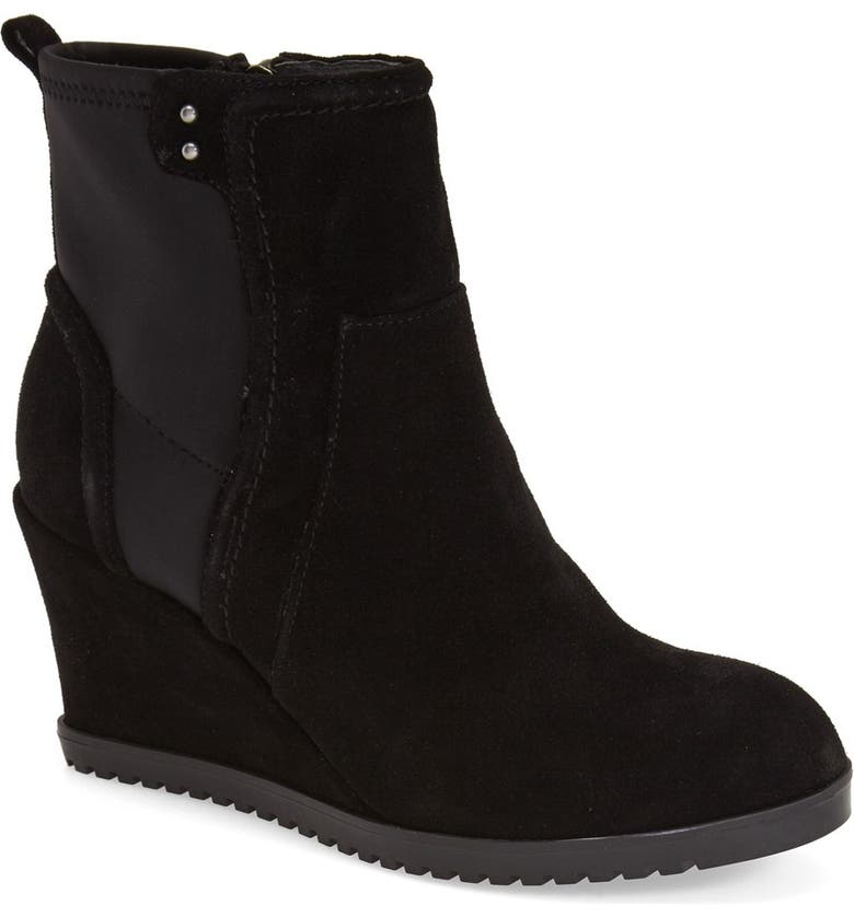 TARYN ROSE Taryn Rose Wedge Bootie, Main, color, BLACK SUEDE