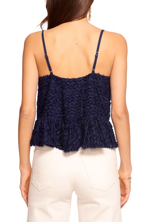 Shop Ramy Brook Regina Eyelash Peplum Camisole In Spring Navy Clip