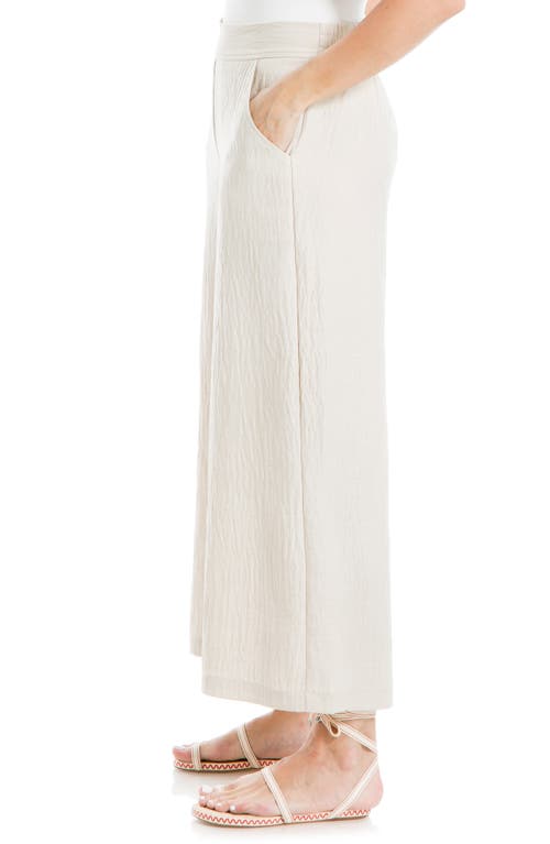 Max Studio Max Mara Studio Linen-blend Wide Leg Pant In Beige