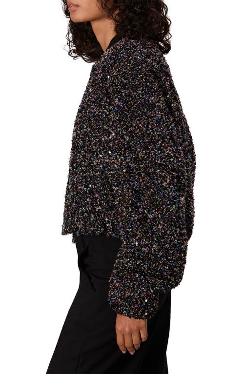 Rag & Bone Samira Sequined Bomber Jacket In Multi