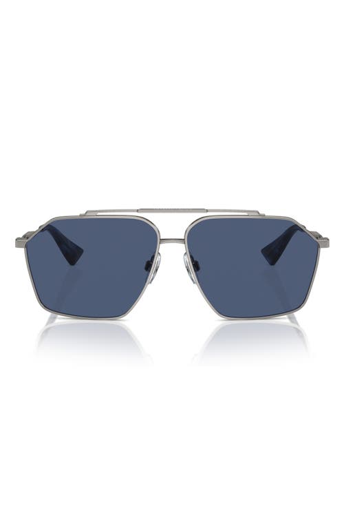 Dolce & Gabbana Dolce&gabbana 61mm Pilot Sunglasses In Gunmetal