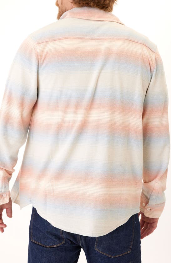 Shop Threads 4 Thought Mika Stripe Button-up Overshirt In Bermuda Stripe Firefly
