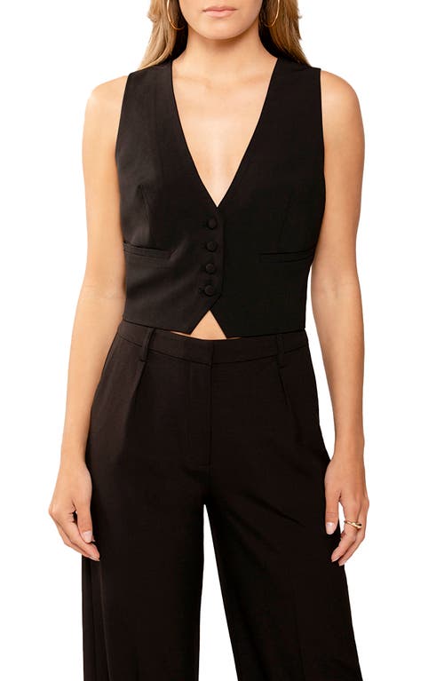 Bardot Calilista Back Belt Vest in Black at Nordstrom, Size 4