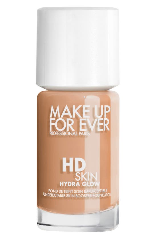Shop Make Up For Ever Hd Skin Hydra Glow Skin Care Foundation With Hyaluronic Acid In 2r34 - Cool Caramel