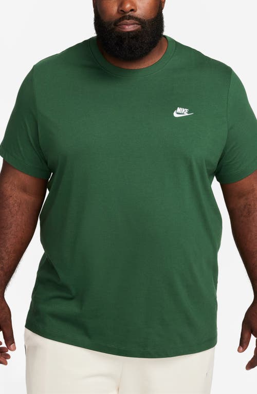 Shop Nike Sportswear Club Crew Neck T-shirt In Fir