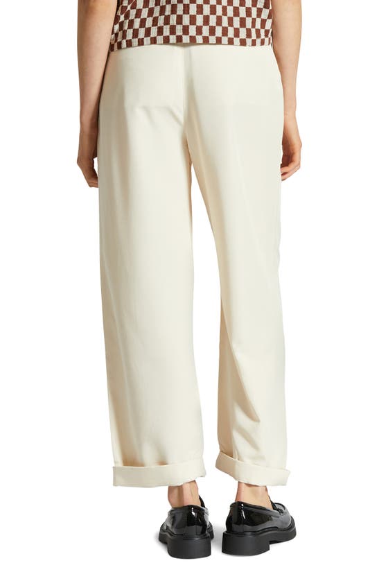 Shop Brixton Victory High Waist Wide Leg Pants In White Smoke