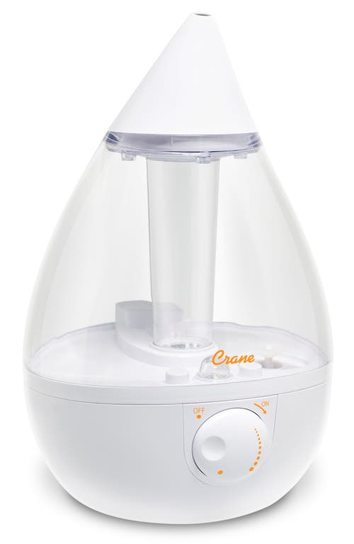 Crane Air Drop 1-Gallon Cool Mist Humidifier in White/Clear at Nordstrom