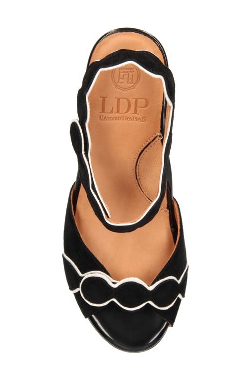 Shop L'amour Des Pieds Lavantia Sandal In Black/white