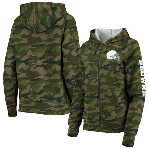 Women's New Era Camo Dallas Cowboys Raglan Full-Zip Hoodie