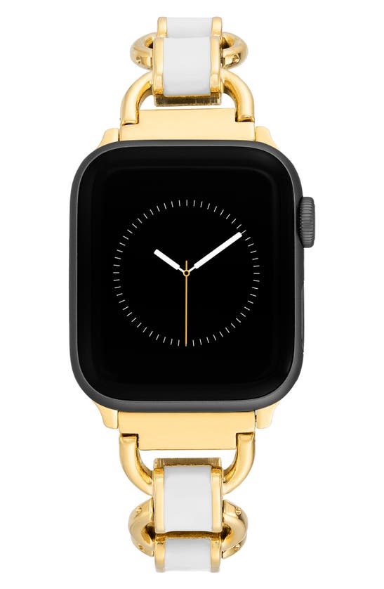 Shop Anne Klein Enamel Link Apple Watch® Watchband In White