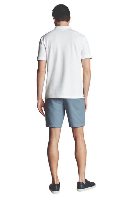 Shop Charles Tyrwhitt Cotton Linen Shorts In Mid Blue