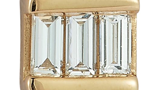 Dana Rebecca Designs Sadie Pearl Diamond Baguette Tag Pendant Necklace In Yellow Gold