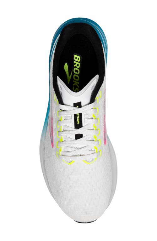 Brooks Hyperion Running Shoe In White/blue/pink