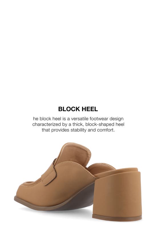 Shop Journee Collection Bayley Mule Pump In Tan