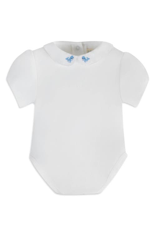 JOJO MAMAN BÉBÉ JOJO MAMAN BEBE WHALE COTTON OVERALLS & BODYSUIT SET