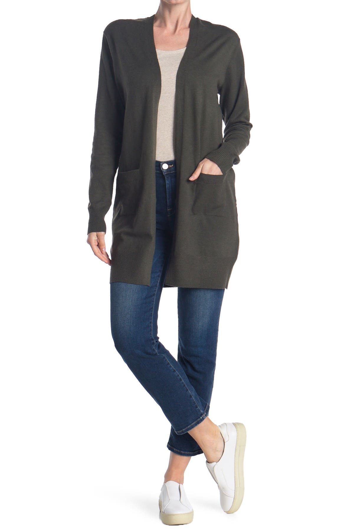 sweet romeo thermal pocket cardigan