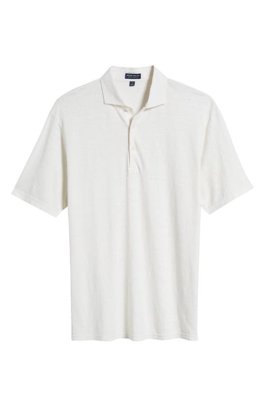 Shop Peter Millar Crown Crafted Greystone Linen Polo In Almond