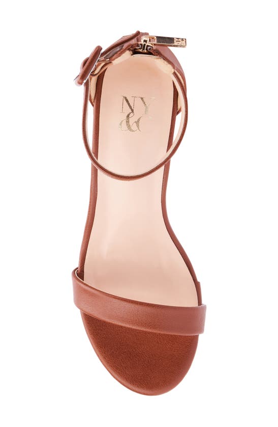 New York And Company Lulu Heeled Sandal In Cognac