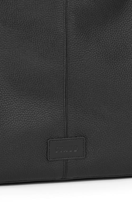 Shop Staud Grande Leather Tote Bag In Black