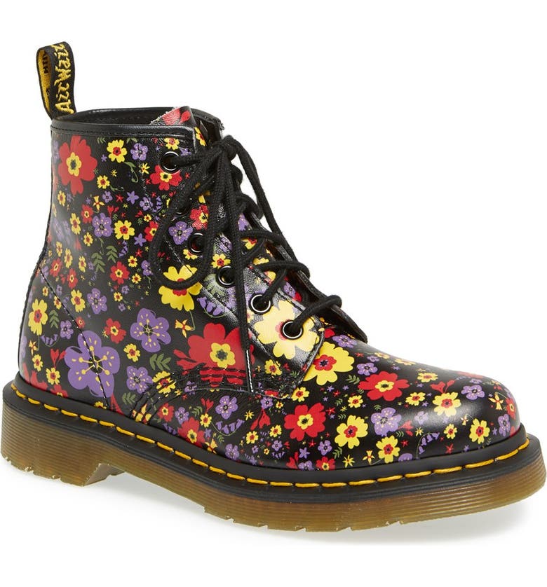 Dr. Martens '101' Floral Print Leather Boot (Women) | Nordstrom
