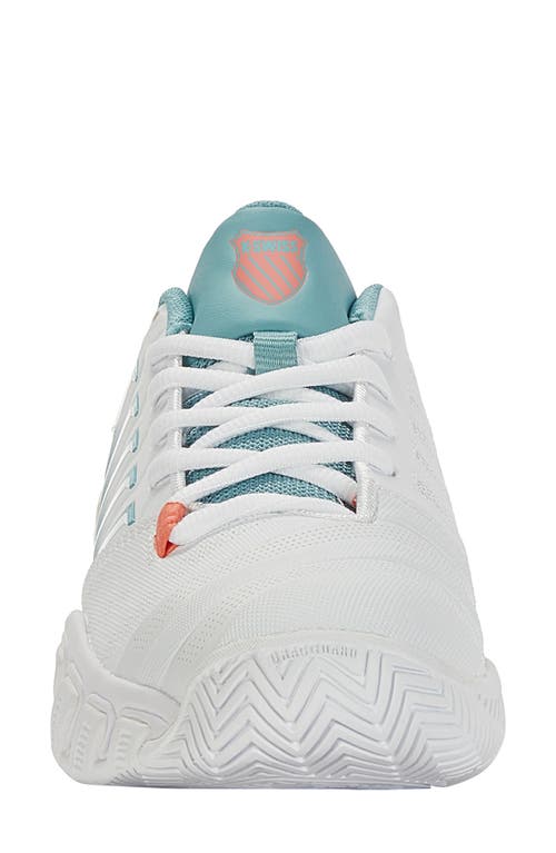 K-swiss Bigshot Light 4 Tennis Shoe In White/nile Blue/flower