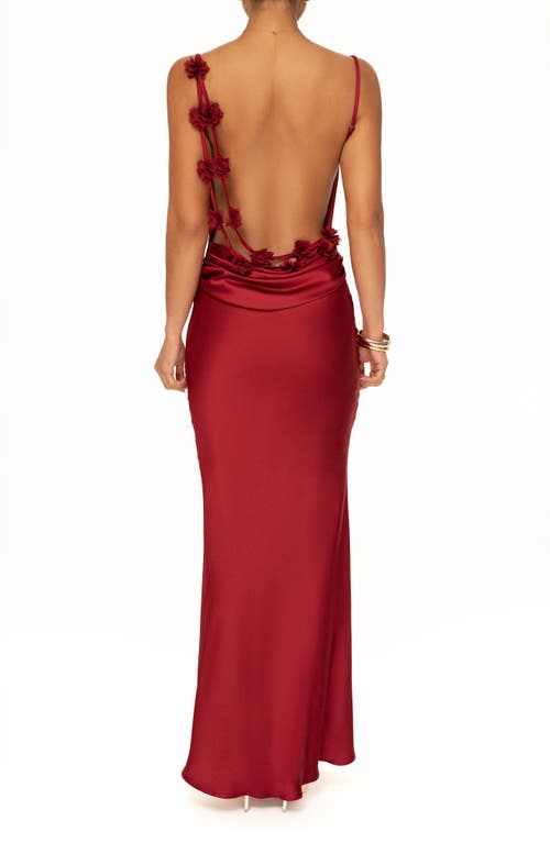 JLUXLABEL Down the Aisle Open Back Satin Gown at Nordstrom