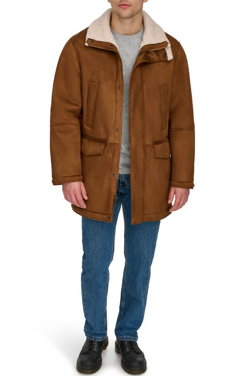 Shop Dockers ® Faux Shearling Walking Coat In Cognac