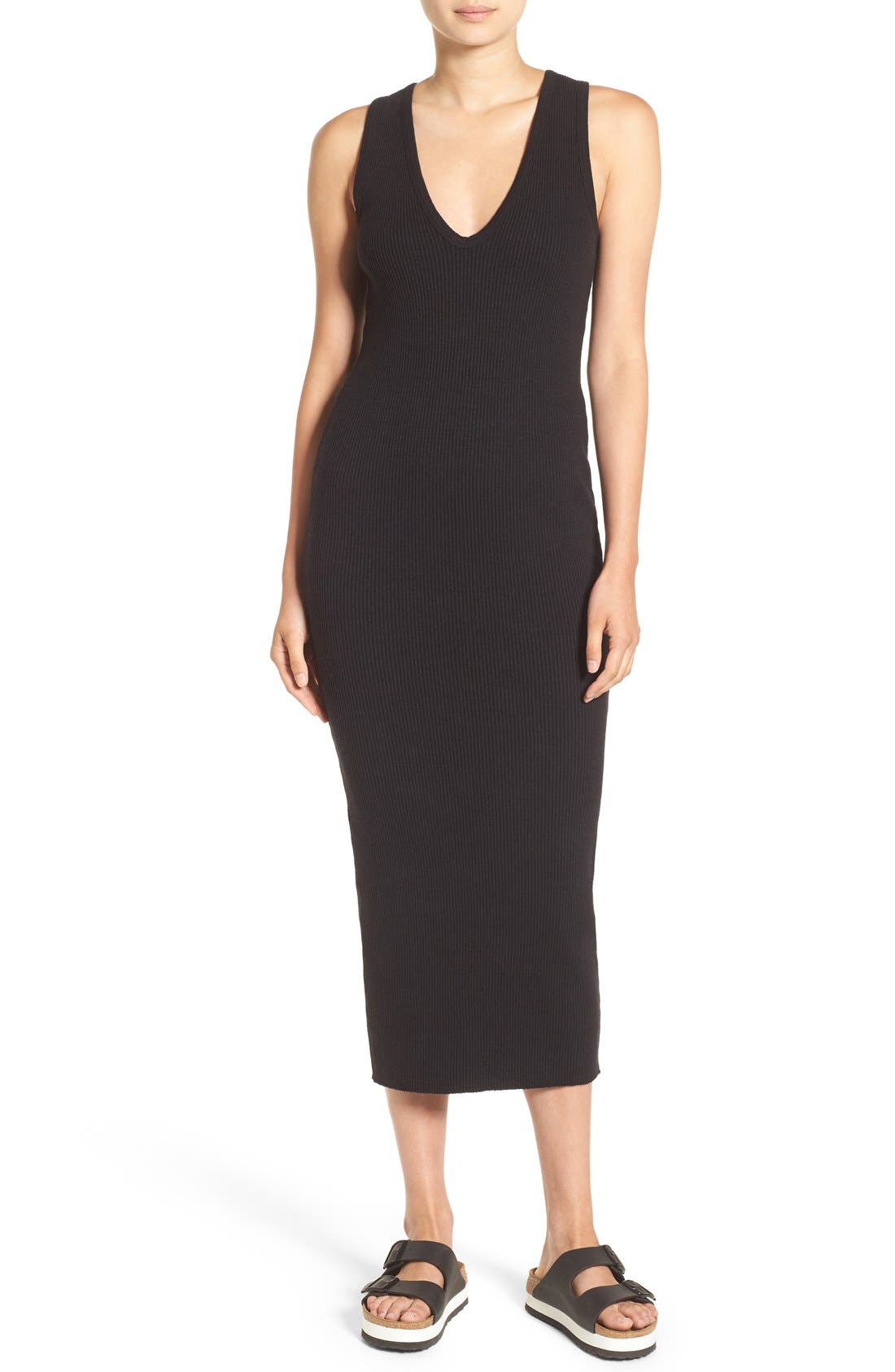 james perse ribbed cami dress