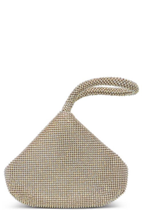 Shop Jessica Mcclintock Staci Beaded Mesh Wristlet In 35n-honey