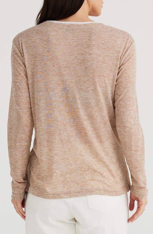 Shop Brave + True Brave+true Mandy Long Sleeve Ringer T-shirt In Natural