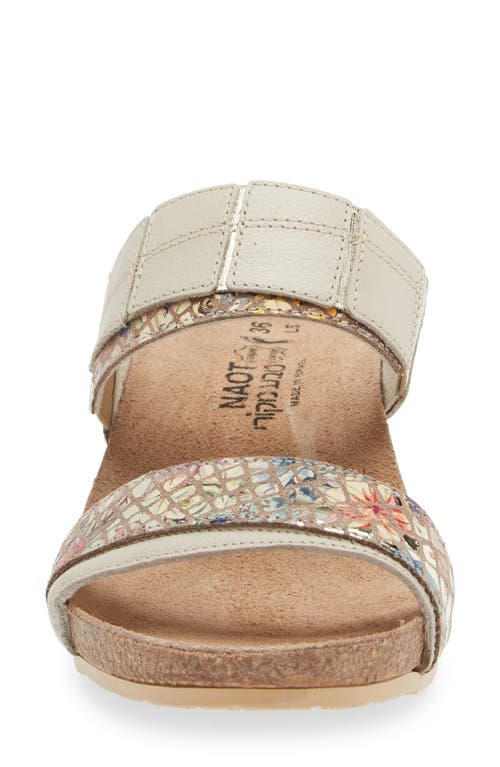 Shop Naot Royalty Slide Sandal In Soft Ivory/golden Floral