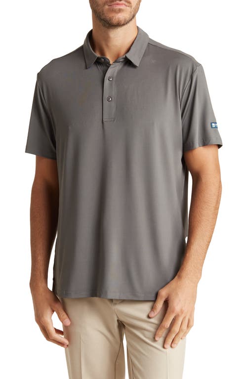 Tom Baine Performance Solid Polo In Charcoal