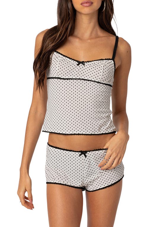 EDIKTED Kendall Polka Dot Camisole White at Nordstrom,